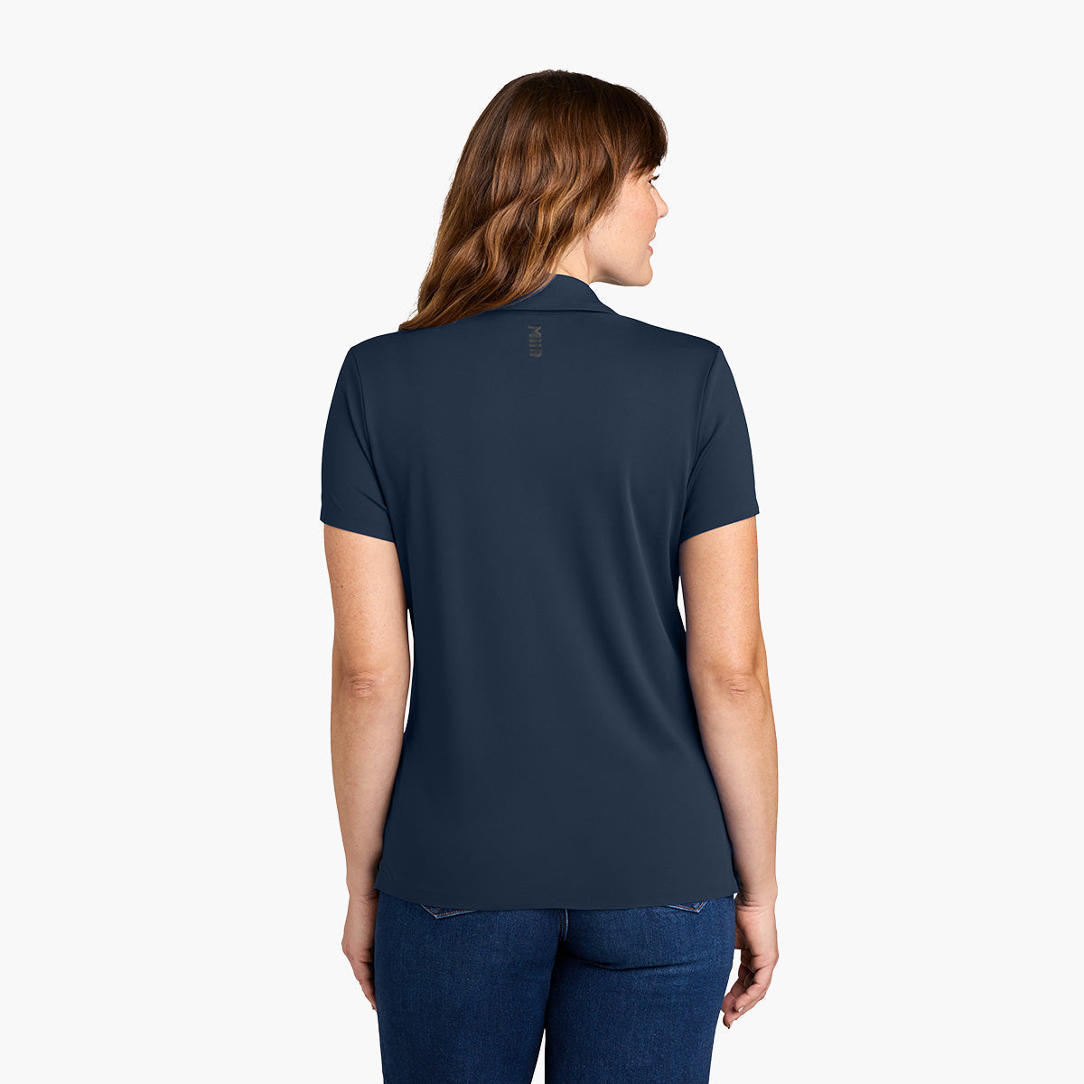 Women's Alta Polo - Indigo Navy - Model Back