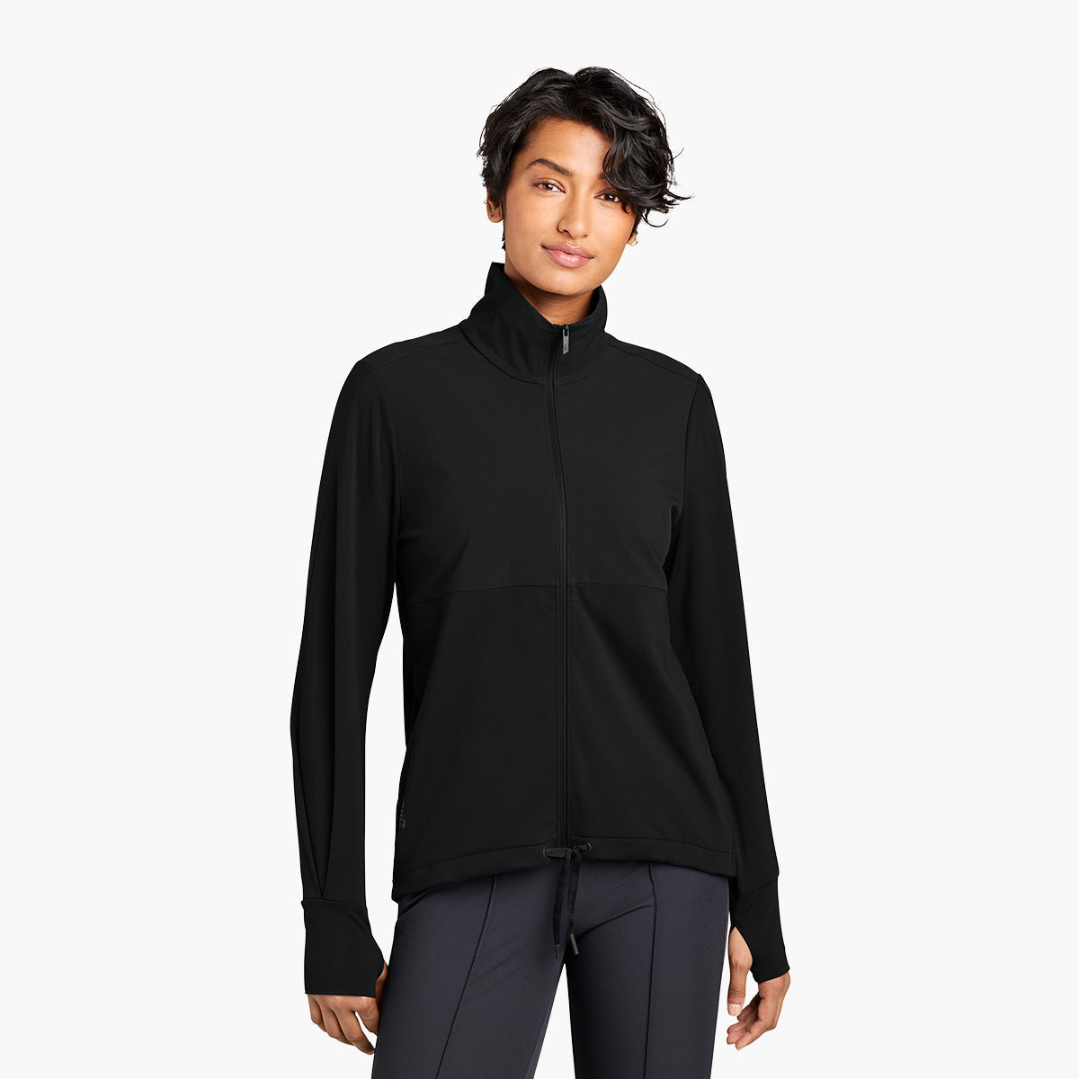 Women's Kivu Hybrid Jacket - Pitch Black - Model Front