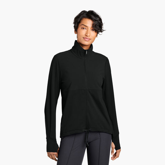 Women's Kivu Hybrid Jacket - Pitch Black - Model Front