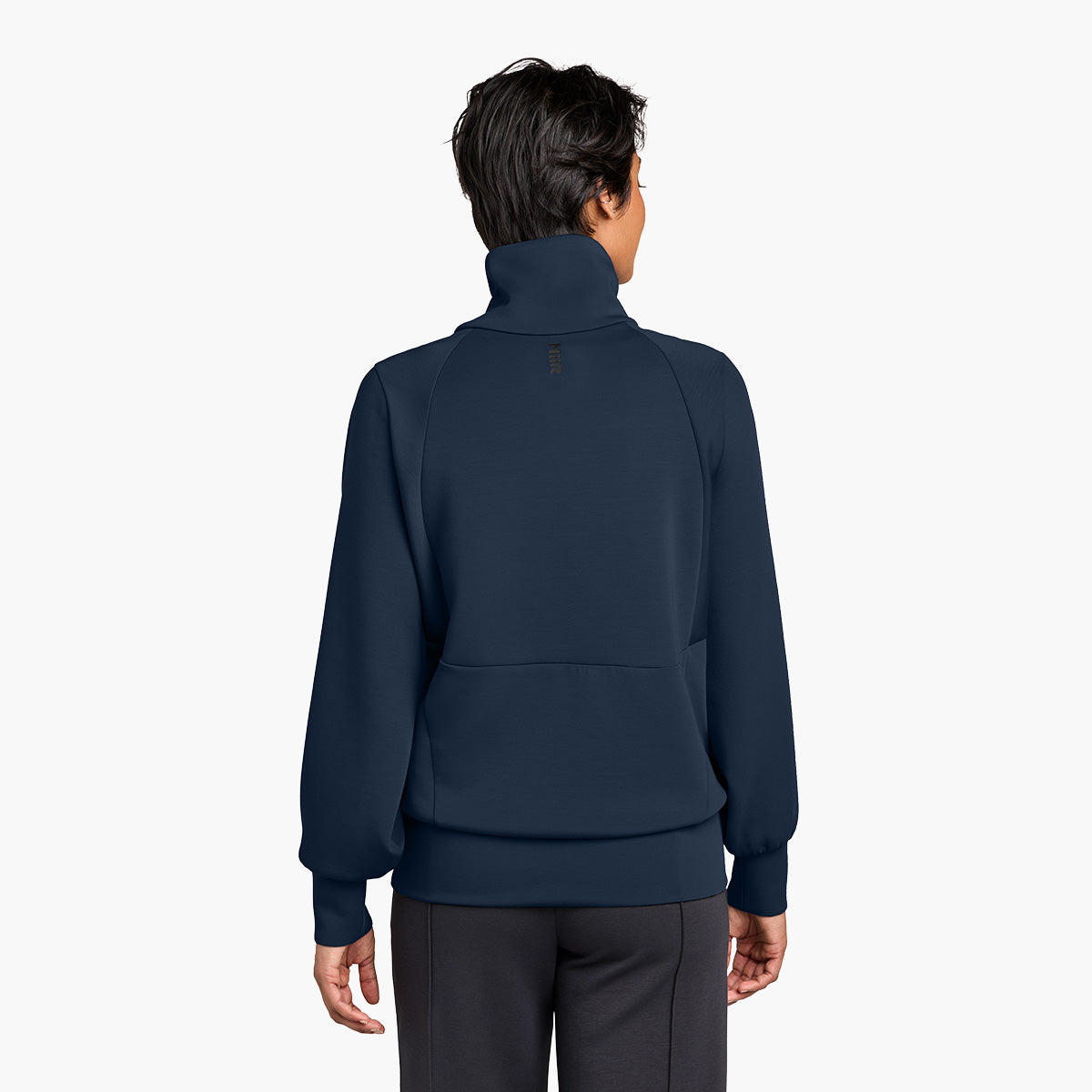 Women's Kumo 1/4 Zip Jacket - Indigo Navy - Model Back