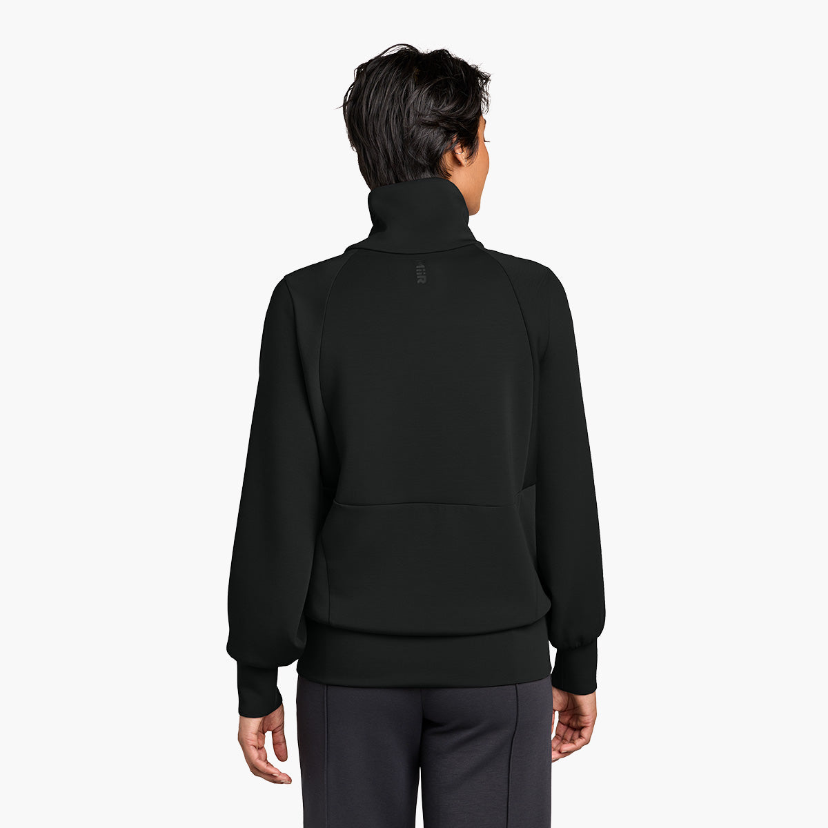 Women's Kumo 1/4 Zip Jacket - Pitch Black - Model Back
