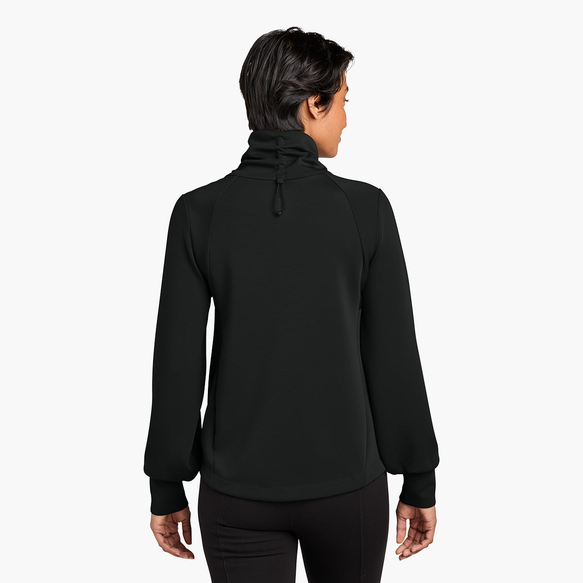 Women's Kumo Knit Outerwear - Pitch Black - Model Back