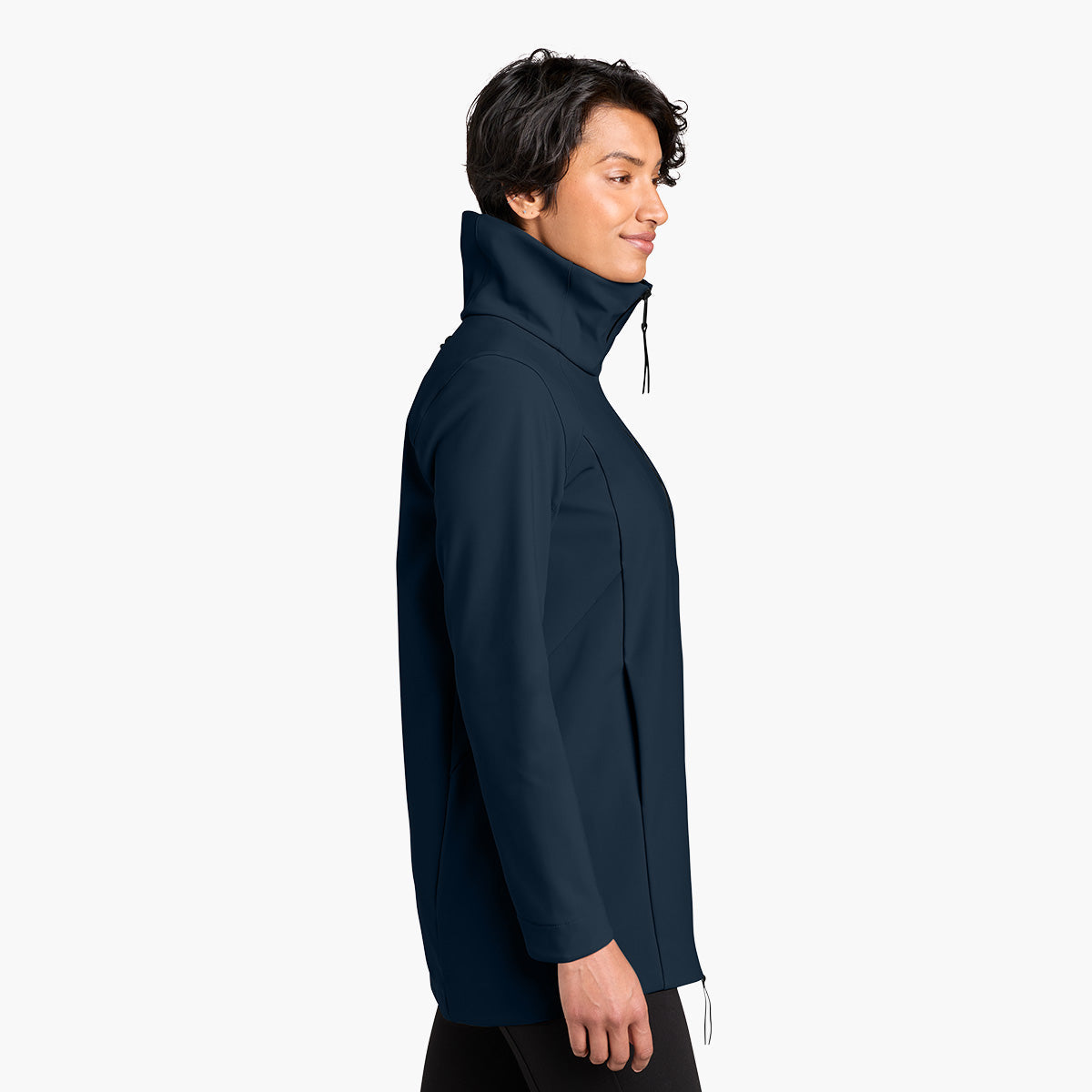 Women's Nozawa Soft Shell Jacket - Indigo Navy - Model Side