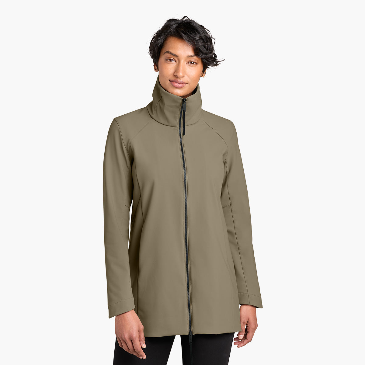 Women's Nozawa Soft Shell Jacket - Truffle - Model Front