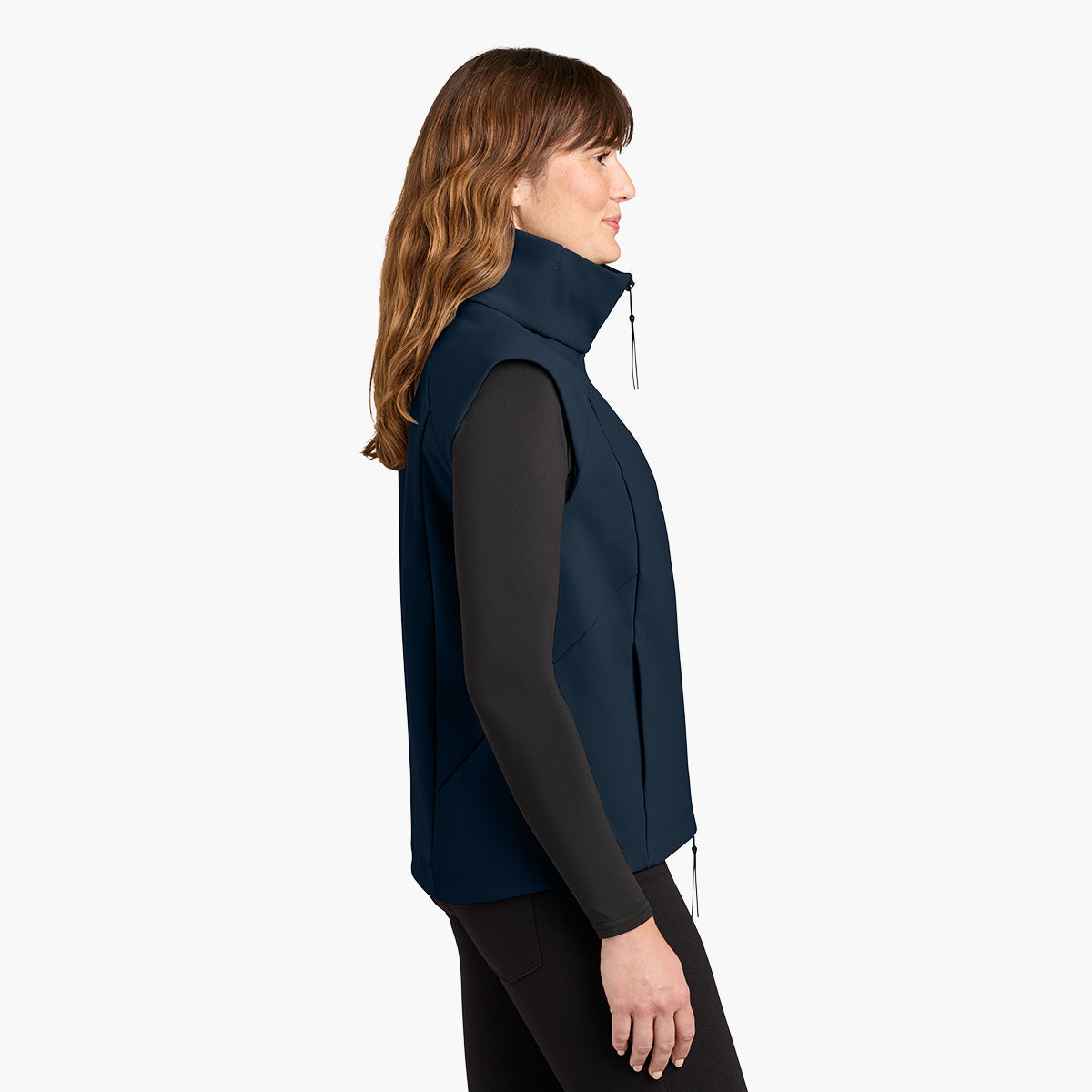 Women's Nozawa Soft Shell Vest - Indigo Navy - Model Side