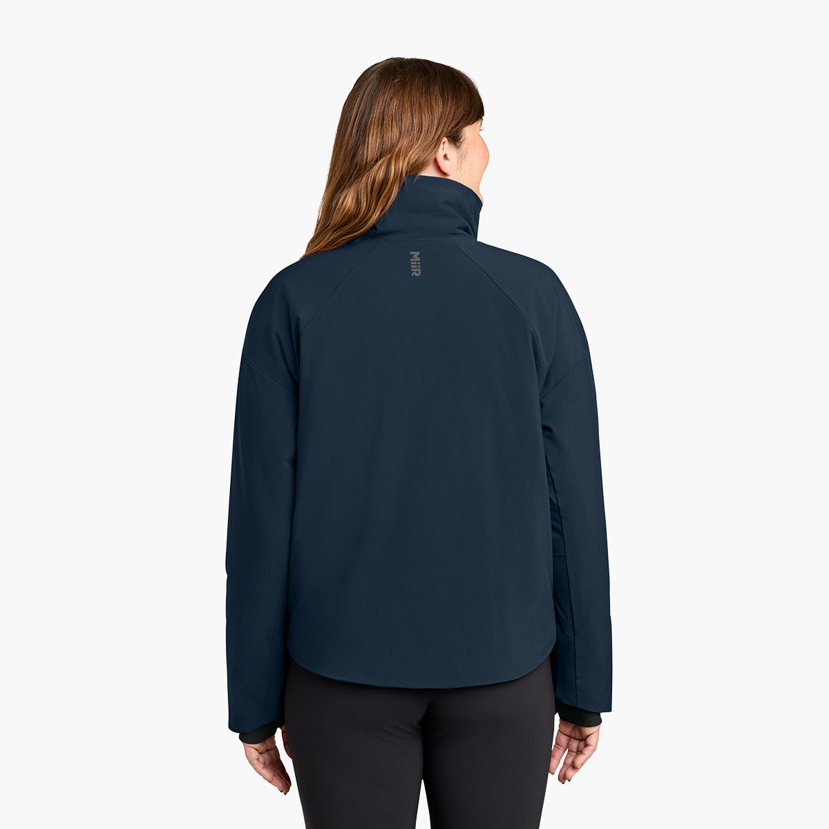 Women's Sashiko Insulated Jacket - Indigo Navy - Model Back