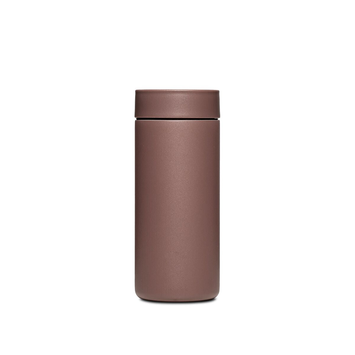 Cedar Brown thermos bottle on a white background