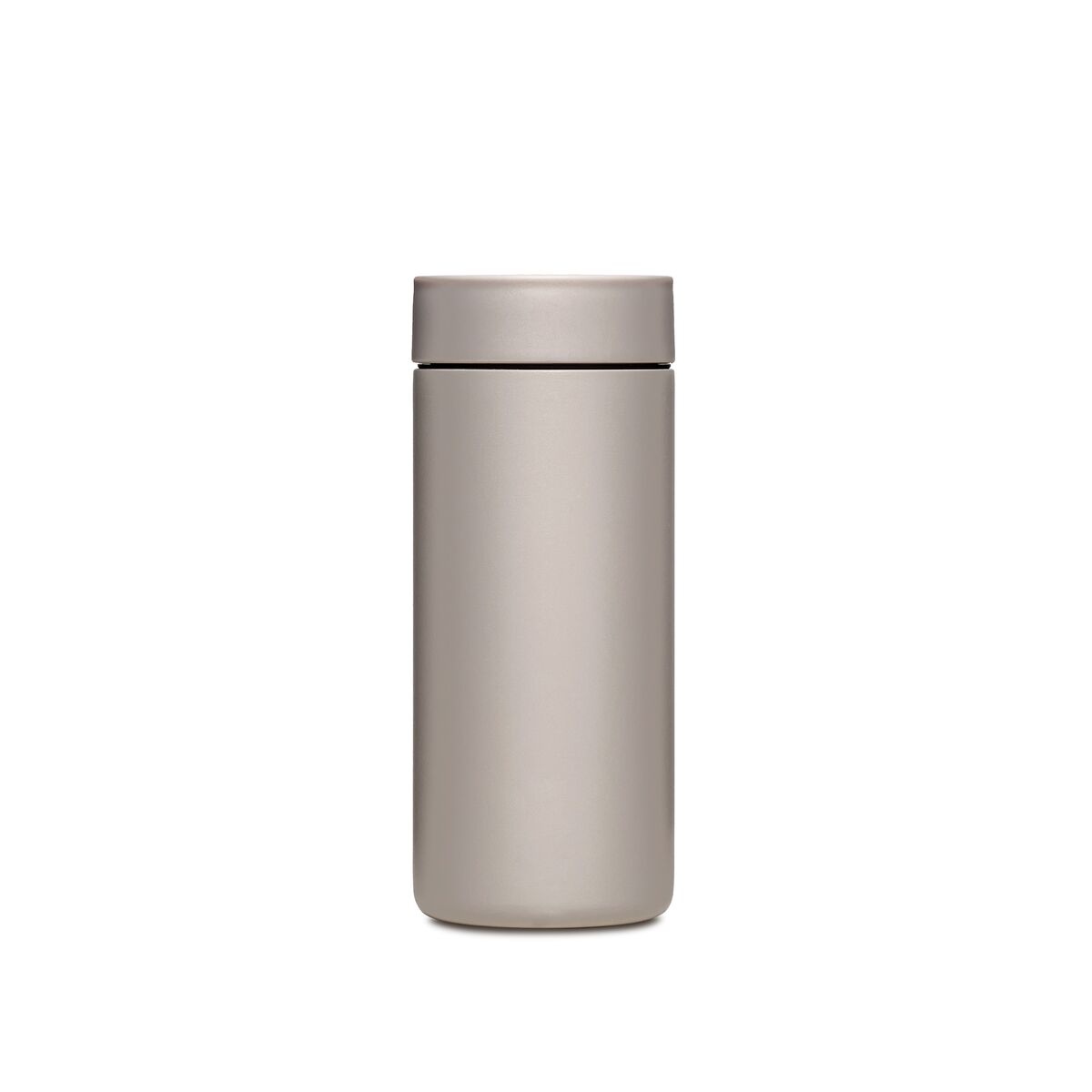 Feather Gray  thermos bottle on a white background
