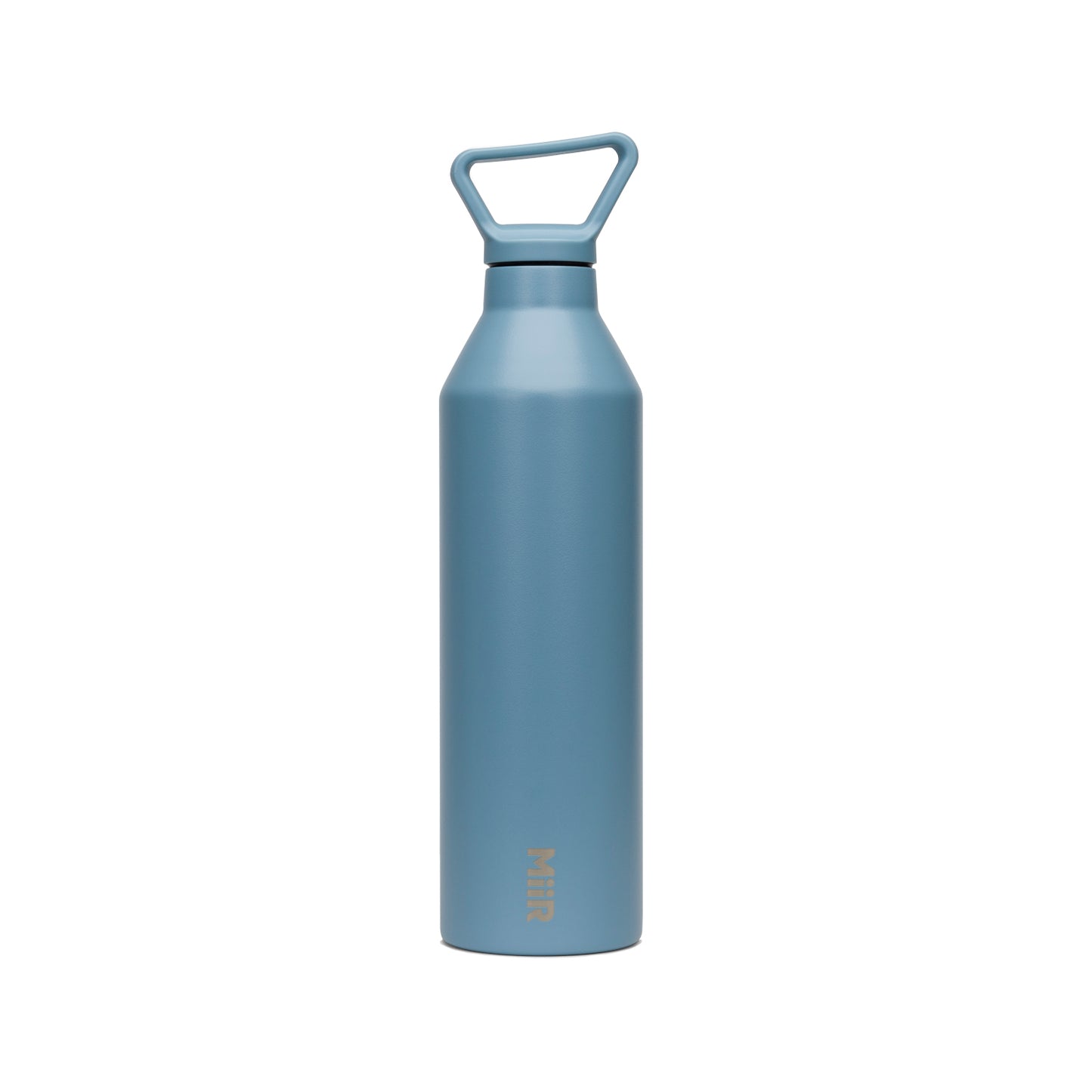 Double wall stainless steal narrow mouth water bottle, home blue