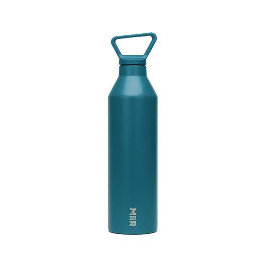 Double wall stainless steal narrow mouth water bottle, prismatic teal