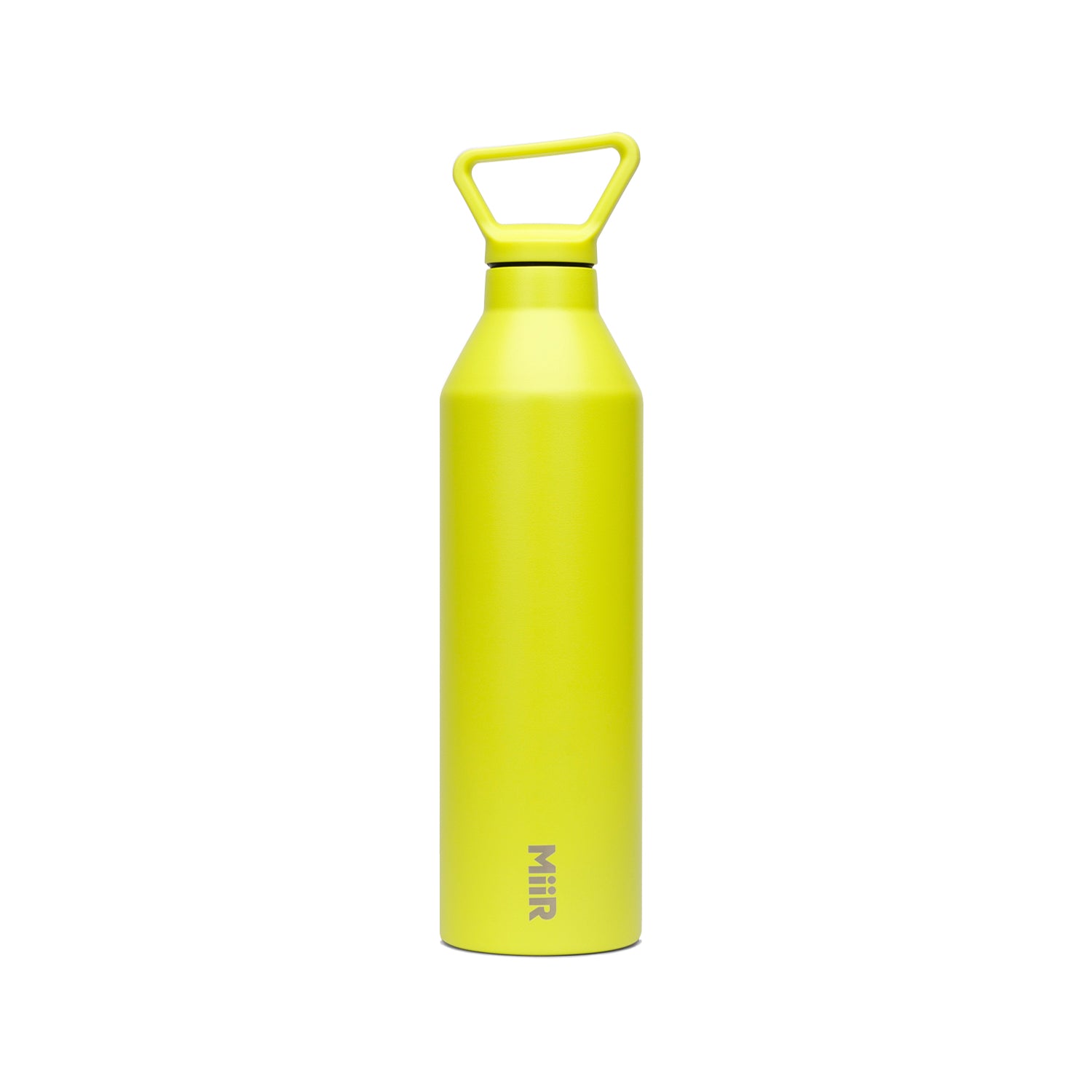Double wall stainless steal narrow mouth water bottle, spark yellow