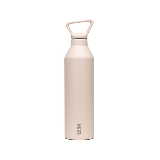Double wall stainless steal narrow mouth water bottle, thousand hills pink