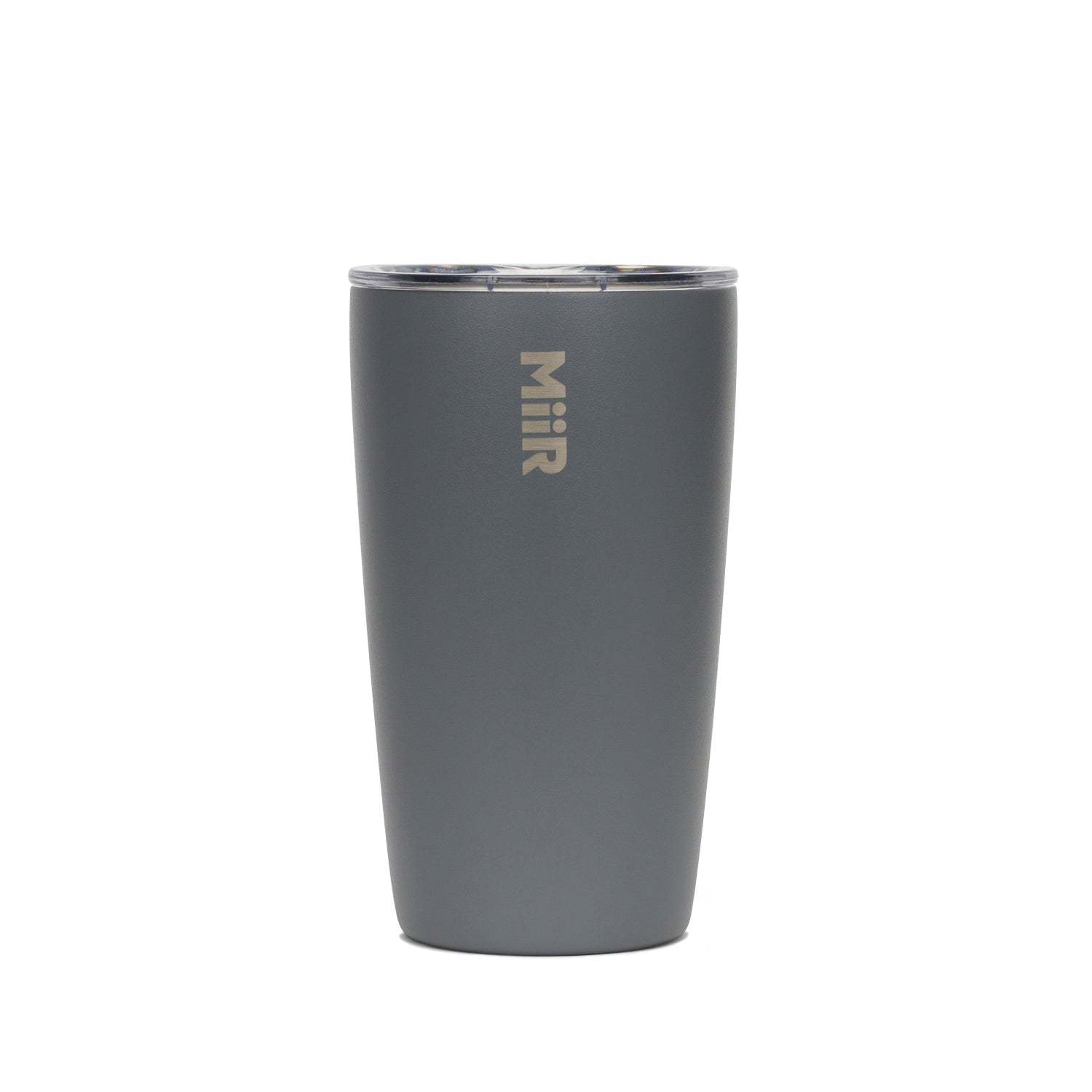 MIIR White Travel Tumbler Stainless Steel with Plastic Lid (Clear